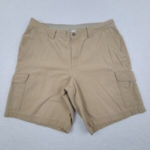 Columbia Omni-Shade Shorts Mens 38w 10L Measures‎ 37 x 9" Khaki Cotton Hiking